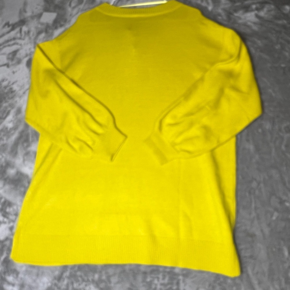 Lane Bryant‎ Tunic Sweater Womens 18/20 Yellow Blouson-Sleeve V-Neck Ribbed Hem